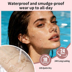 Dual-Ended Freckle Pen & Freckle Stamp - Precise 15° Curved Tip Makeup Waterproof & Smudge Proof, Long Lasting Faux Freckles Pencils
