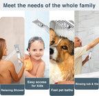 Dual Shower Head-Rain Shower Head with Handheld Shower Set, Diverter
