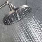 Bright Showers 6.3" 2-Spray Rainfall Shower Head with Adjustable Angles