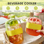 2-in-1 Silicone Ice Cube Bottle with Lid & Straw