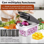 New -Series All -in-One,7 Blade Vegetable Chopper,Food Chopper,Vegetable 15 in 1 Slicer,Cutter Dicer,Mandoline Slicer for Kitchen,Multifunctional Kitchen Gadgets set with Container