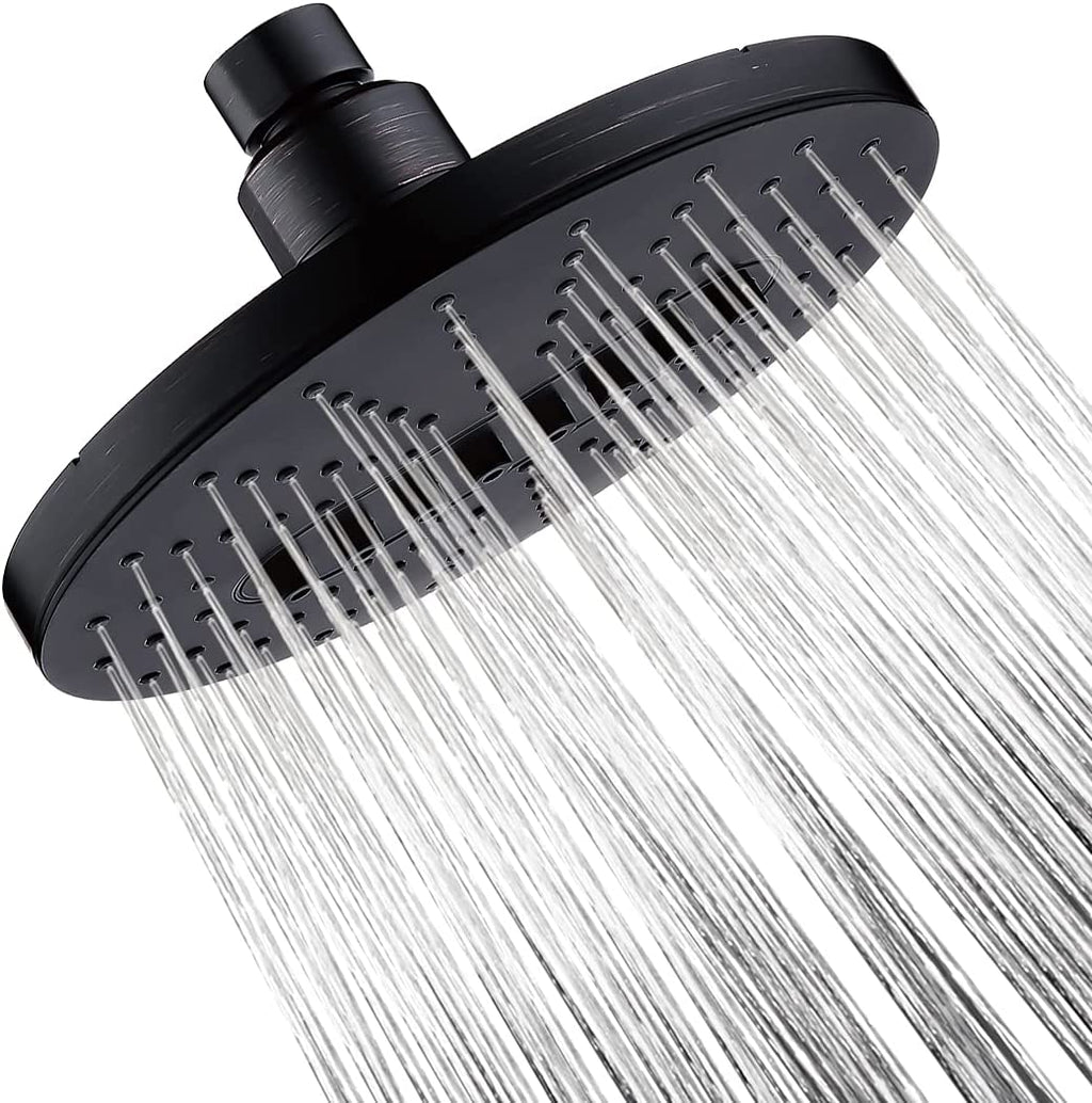 Bright Showers 6.3" 2-Spray Rainfall Shower Head with Adjustable Angles