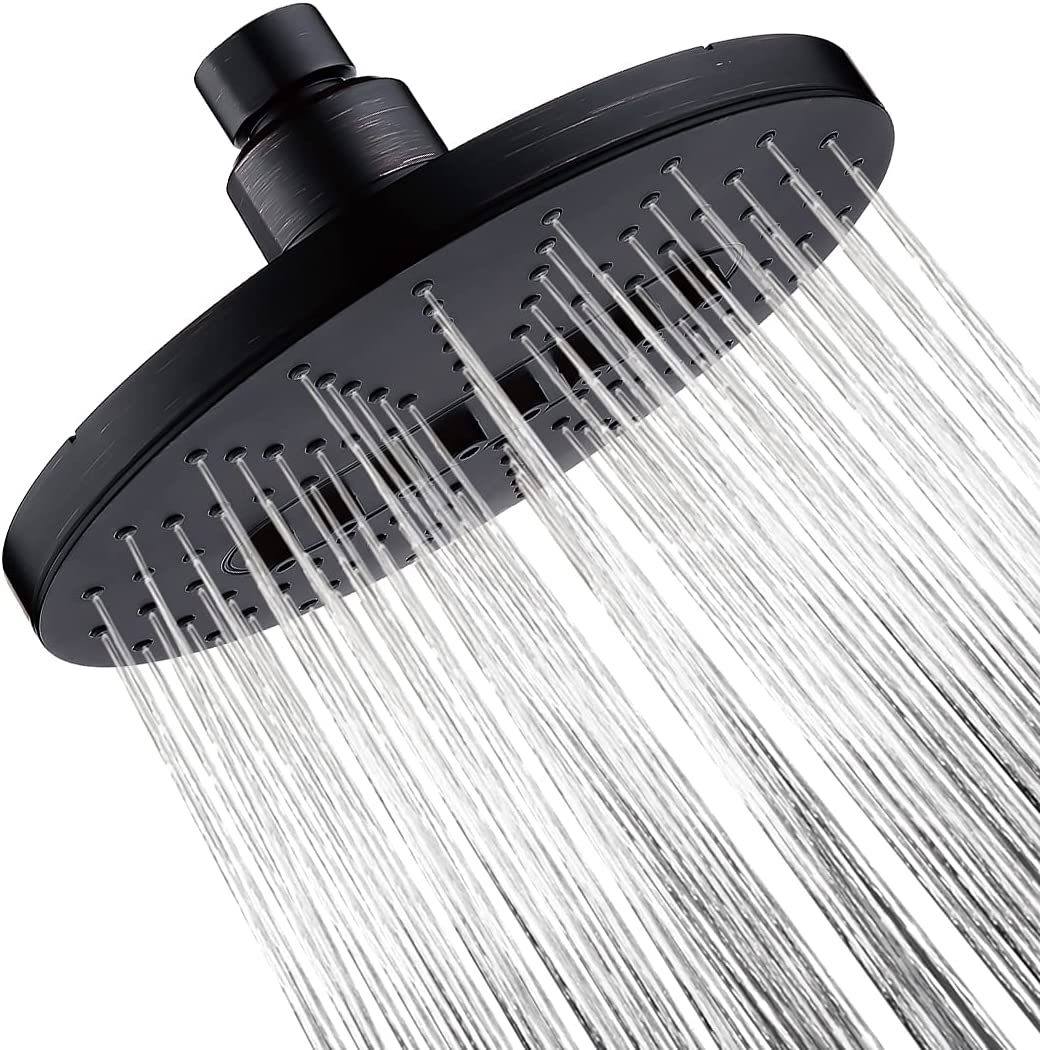 Bright Showers 6.3" 2-Spray Rainfall Shower Head with Adjustable Angles
