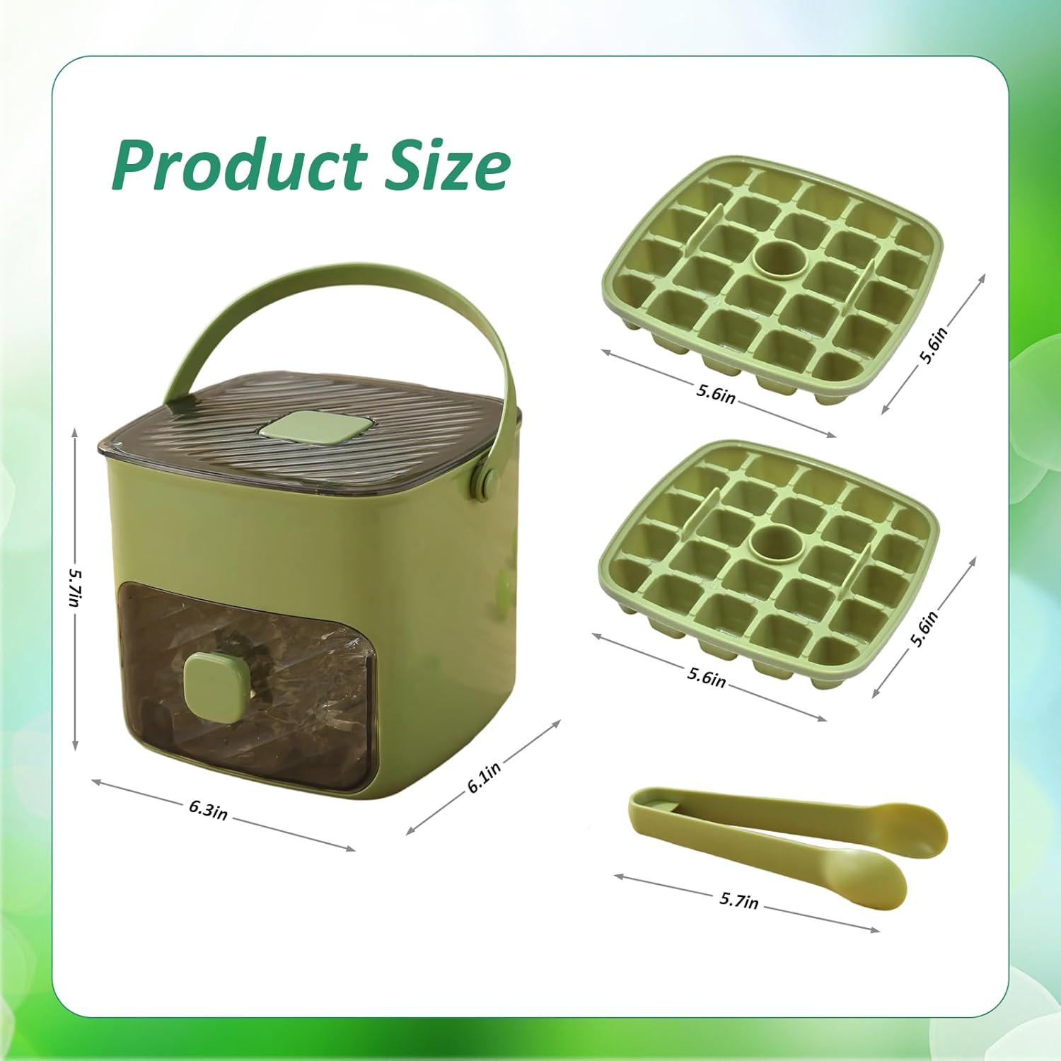 Portable Ice Maker with Lid and Storage Box (48 cubes) (2026 HOT SALE 50K+ SOLD!)