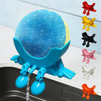 Cute Hanging Sponge Holder with Drainage,3D Printed Kitchen Funny Sponge Stand for Sink