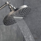 Bright Showers 6.3" 2-Spray Rainfall Shower Head with Adjustable Angles
