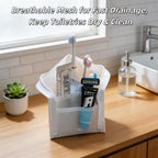 Free-Standing Clear Hanging Toiletry Bag, Foldable Waterproof EVA Cosmetic Organizer