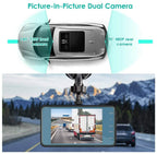 720P Dual Dash Car Camera Recorder with Motion Detection Light