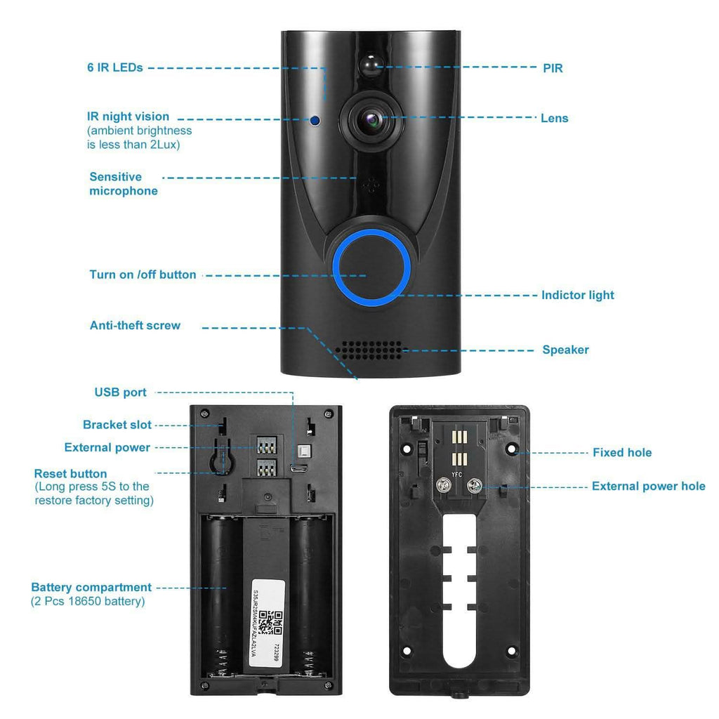 720P HD WiFi Video Doorbell