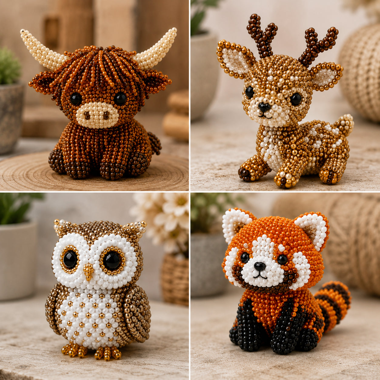 Tiny 3D Beaded Animal DIY Kit