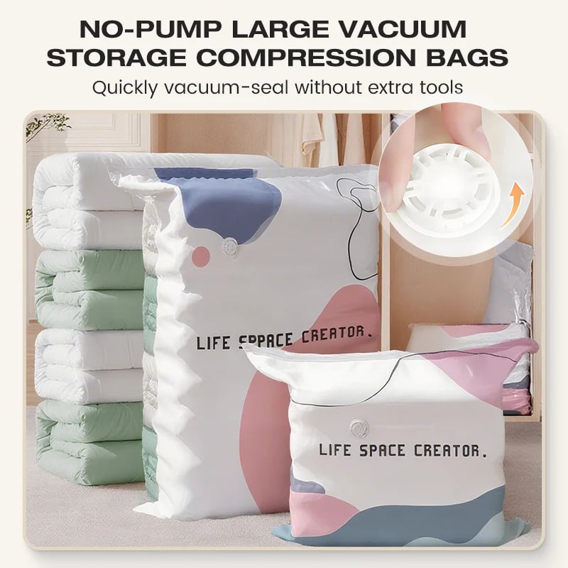 Large-Capacity Vacuum Bags – No Pump Needed!