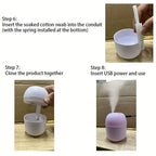 7.44Oz Portable Aromatherapy USB Powered Humidifier with LED Night Light