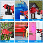 750W Electric Paint Sprayer Handheld with 3 Spray Patterns