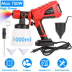 750W Electric Paint Sprayer Handheld with 3 Spray Patterns