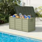 75 Gallon Heavy-Duty Outdoor Deck Box - Waterproof, Lockable