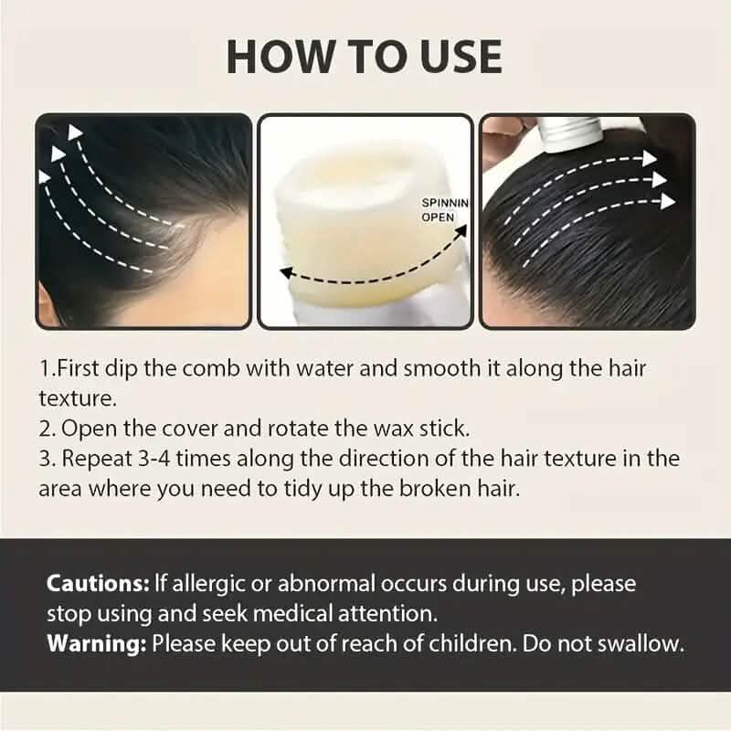 75g Hair Wax Stick for Flyaways and Frizz Control
