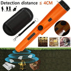 360° Pinpointer Metal Detector with LED, Vibration & Holster (Orange)