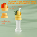Universal Water Bottle Straw Cap – Spill-Proof Flip Top