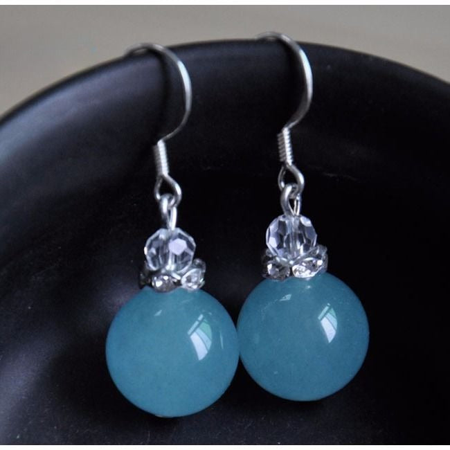 Natural Jadeite Bead Earrings