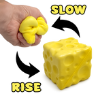 Fun Doh Slow Rise Cheese Squishy - Slow Rising Sensory Stress Toy