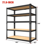 Heavy Duty Metal Garage Shelving Rack 2000lbs 4/5/6-Tier Steel Shelf 60"/72"/84"