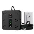 16-in-1 Power Strip with Switch & Surge Protection,ETL Listed Fireproof Power Strip