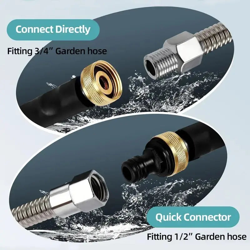 Jet Nozzle Power Washer for Garden Hose, Includes 2 High-Pressure Nozzles and Quick Connectors | Hydro Jet High Pressure Washer Tools for Car Wash, Patio, Driveway & Outdoor Cleaning