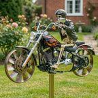 Skull Motorcycle Windmill Decor
