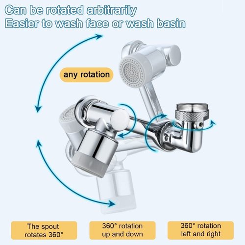 Universal 1080° Swivel Robotic Arm Extension Faucet