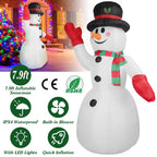 7.9ft Christmas Inflatable Giant Snowman Blow Up with LED Lights Hat Scarf