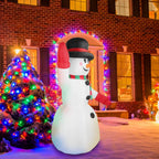 7.9ft Christmas Inflatable Giant Snowman Blow Up with LED Lights Hat Scarf