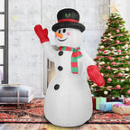 7.9ft Christmas Inflatable Giant Snowman Blow Up with LED Lights Hat Scarf