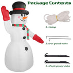 7.9ft Christmas Inflatable Giant Snowman Blow Up with LED Lights Hat Scarf