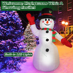 7.9ft Christmas Inflatable Giant Snowman Blow Up with LED Lights Hat Scarf