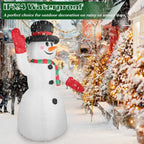 7.9ft Christmas Inflatable Giant Snowman Blow Up with LED Lights Hat Scarf