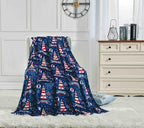 Soft Fleece Throw Blanket 50x60 – Lightweight Cozy Bed Couch Sofa Blanket for All Seasons