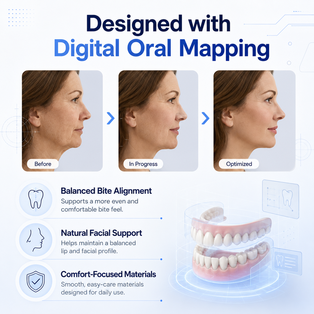 Medical Full Denture with Strong Suctiond Custom-Fit Full Functional Dentures