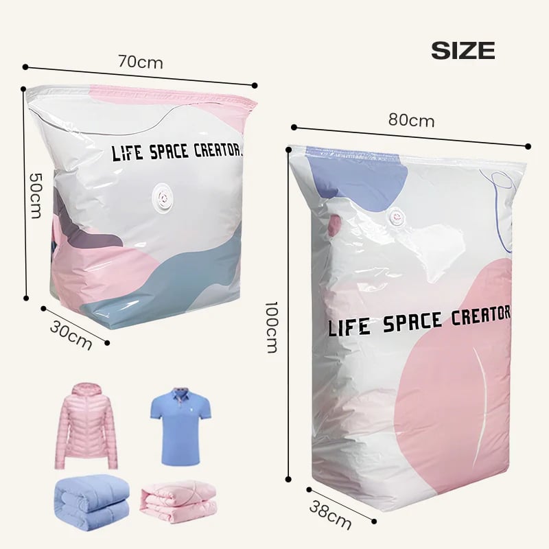Large-Capacity Vacuum Bags – No Pump Needed!