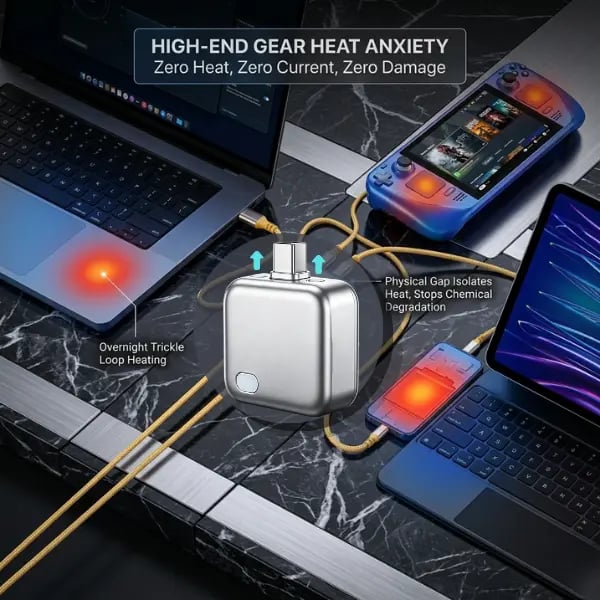 140W Physical Disconnect Battery Guard, Smart Auto‑Stop Charging Accessory
