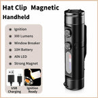 Pocket Rechargeable EDC Flashlight: Mini Keychain Light with Fire Starter & Window Breaker