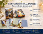 Catholic Faux Leather Holy Card Holder – Pocket Prayer Card Organizer with Snap Closure