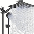 8-Inch High Pressure Showerhead with 11-Inch Adjustable Extension Arm