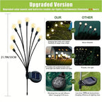 8 LED Solar Firefly Hanging Solar Lights