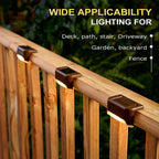 8-Pack: Solar LED Deck & Step Lights