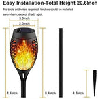 8-Pack: Solar Torch Light with Flickering Flame
