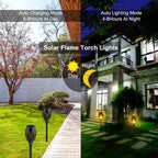 8-Pack: Solar Torch Light with Flickering Flame