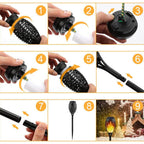 8-Pack: Solar Torch Light with Flickering Flame