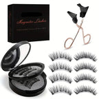 8-Pairs: Reusable Magnetic Dual 3D False Eyelashes Kit