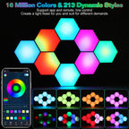8-Piece: Hexagon Light Panels RGBW Colorful Splicing Wall Lamps