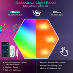 8-Piece: Hexagon Light Panels RGBW Colorful Splicing Wall Lamps